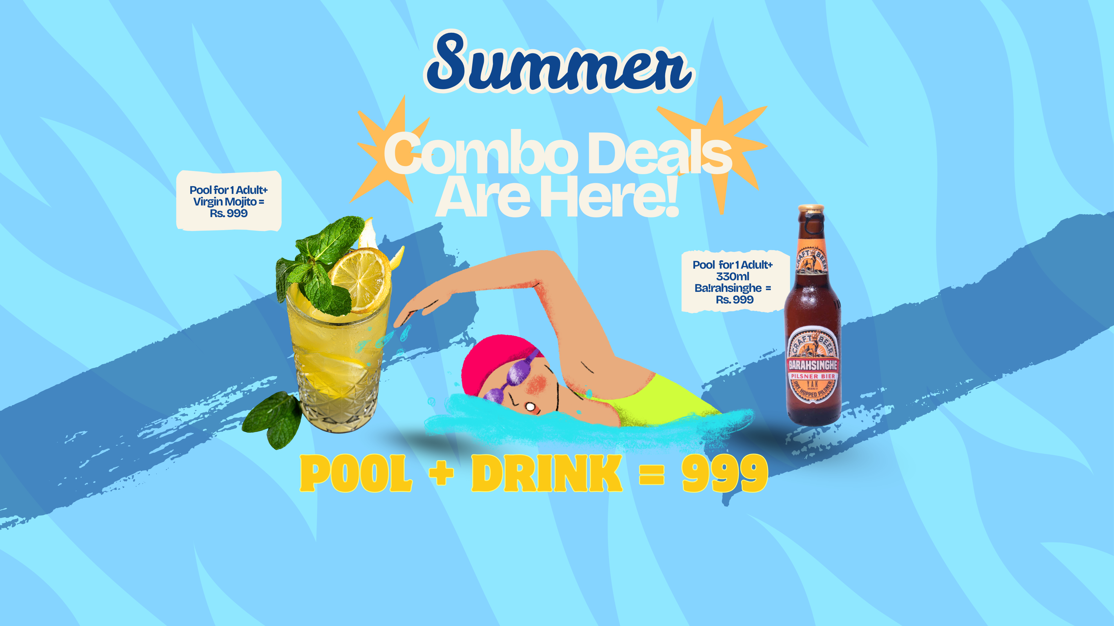 Summer Pool + Drink Combo